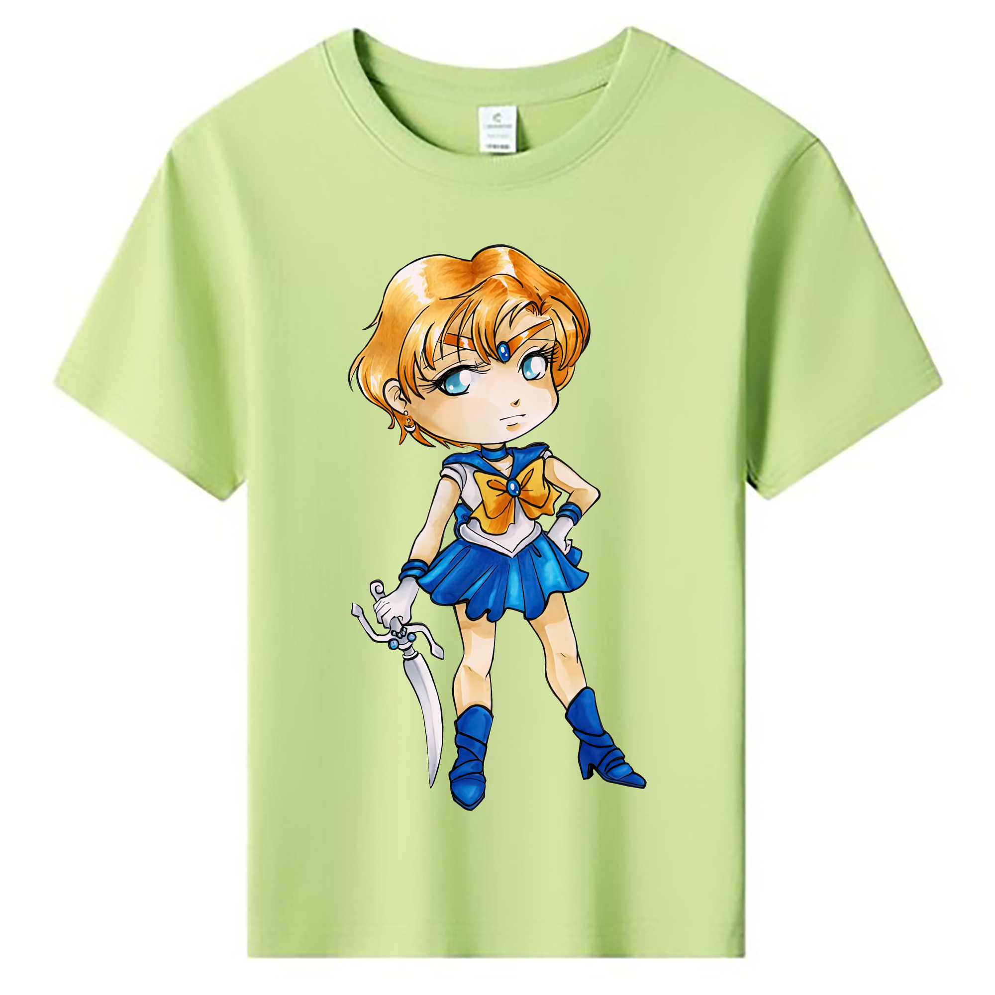 （画像用） 美少女戦士セーラームーン 天王はるか Sailor Moon Tenoh Haruka 綿100％キッズTシャツ（フロントプリント）
